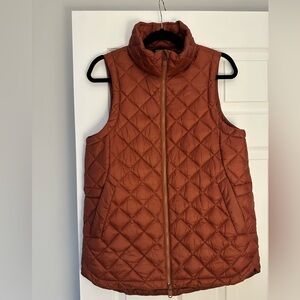 Athleta Quilted Vest in Warm Brown